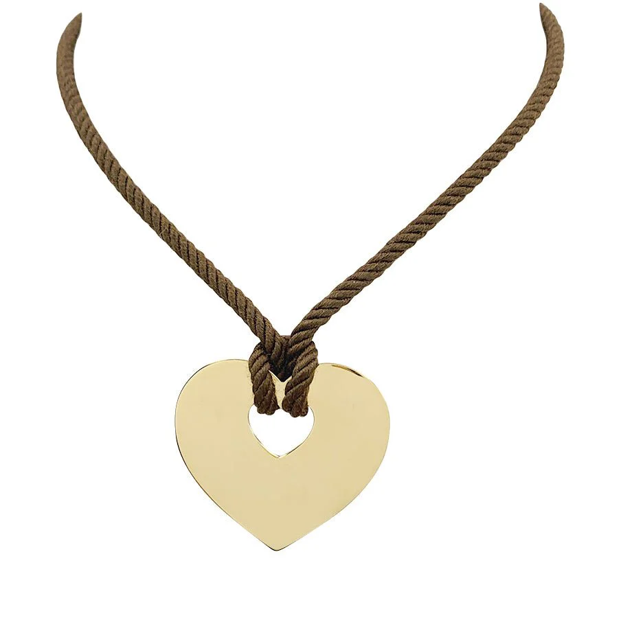 Pendentif Poiray, "Coeur Secret", or jaune - Image 2
