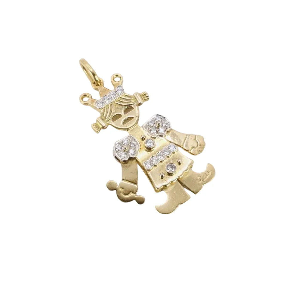 POMELLATO Pendentif Petite Reine articulé 2 ors diamants - Image 5