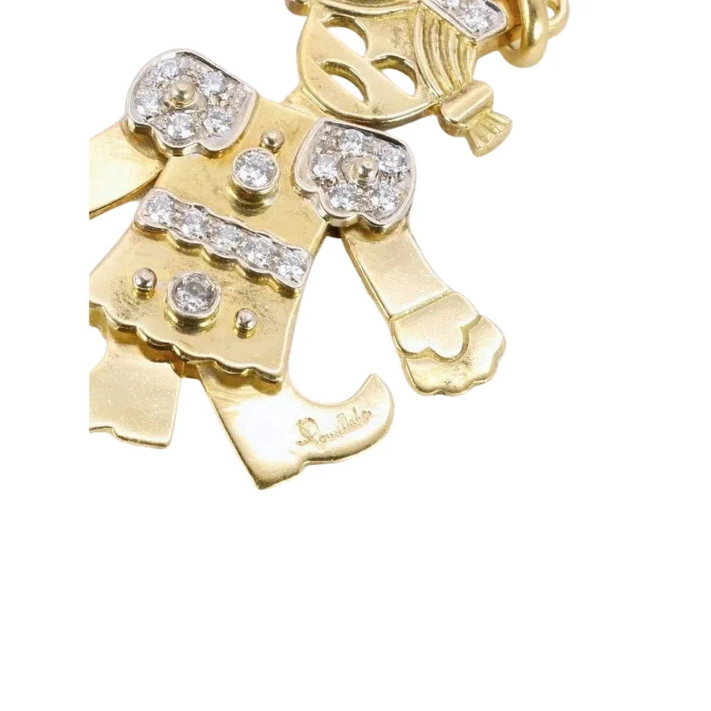 POMELLATO Pendentif Petite Reine articulé 2 ors diamants - Image 7