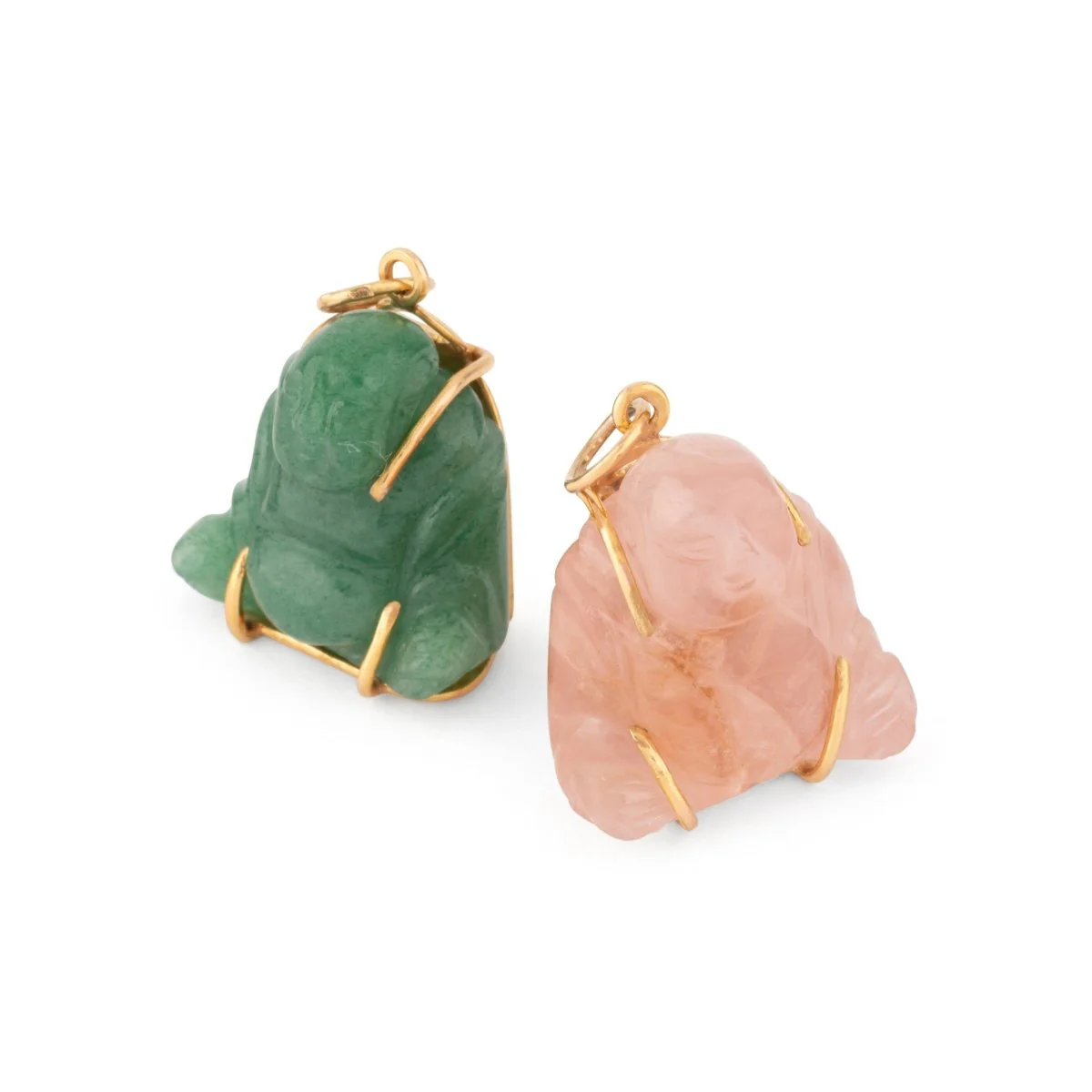 Pendentif représentant un Bouddha sculpté en l'aventurine - Image 6