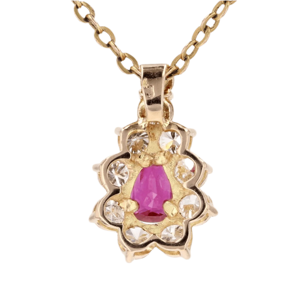 Pendentif en or jaune, rubis et diamants - Image 6