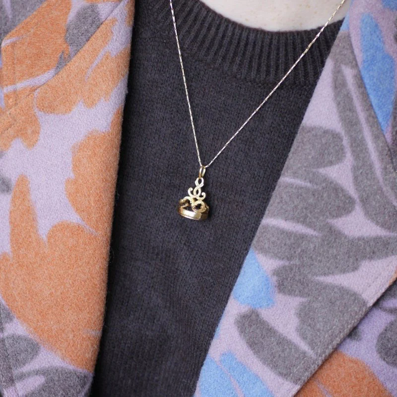 Pendentif  en or Jaune et améthyste - Image 2