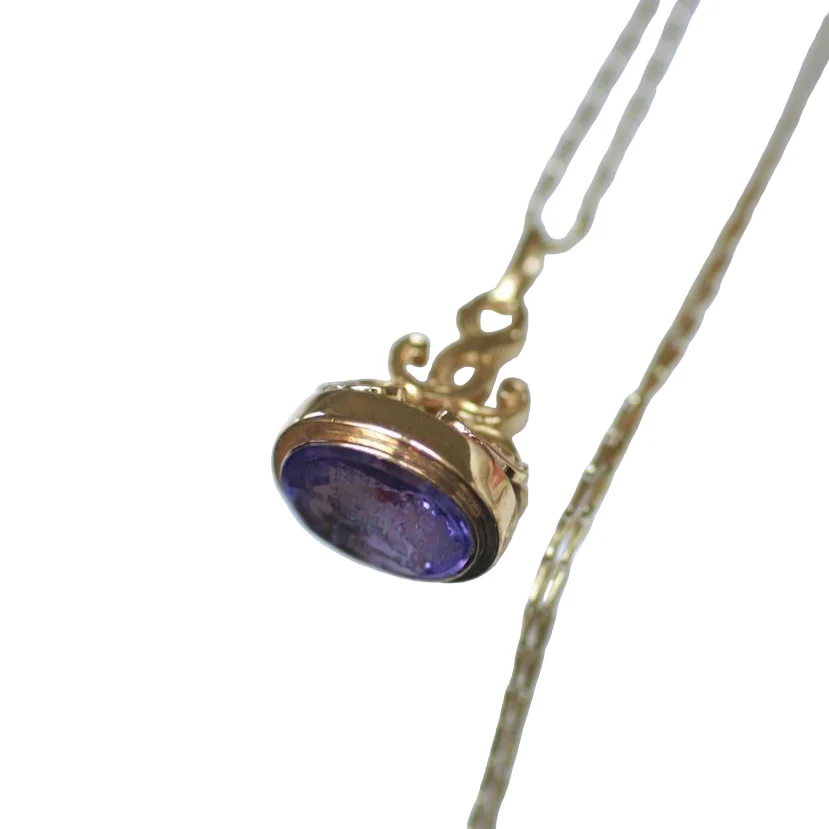 Pendentif  en or Jaune et améthyste - Image 3