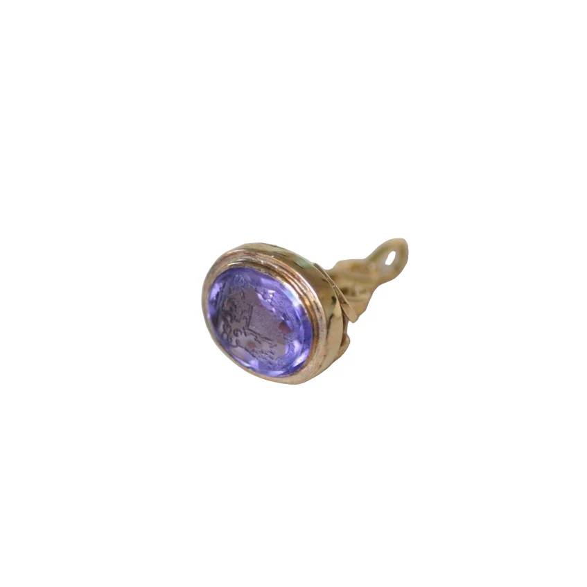 Pendentif  en or Jaune et améthyste - Image 4