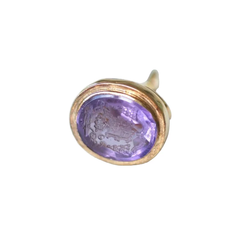Pendentif  en or Jaune et améthyste - Image 5