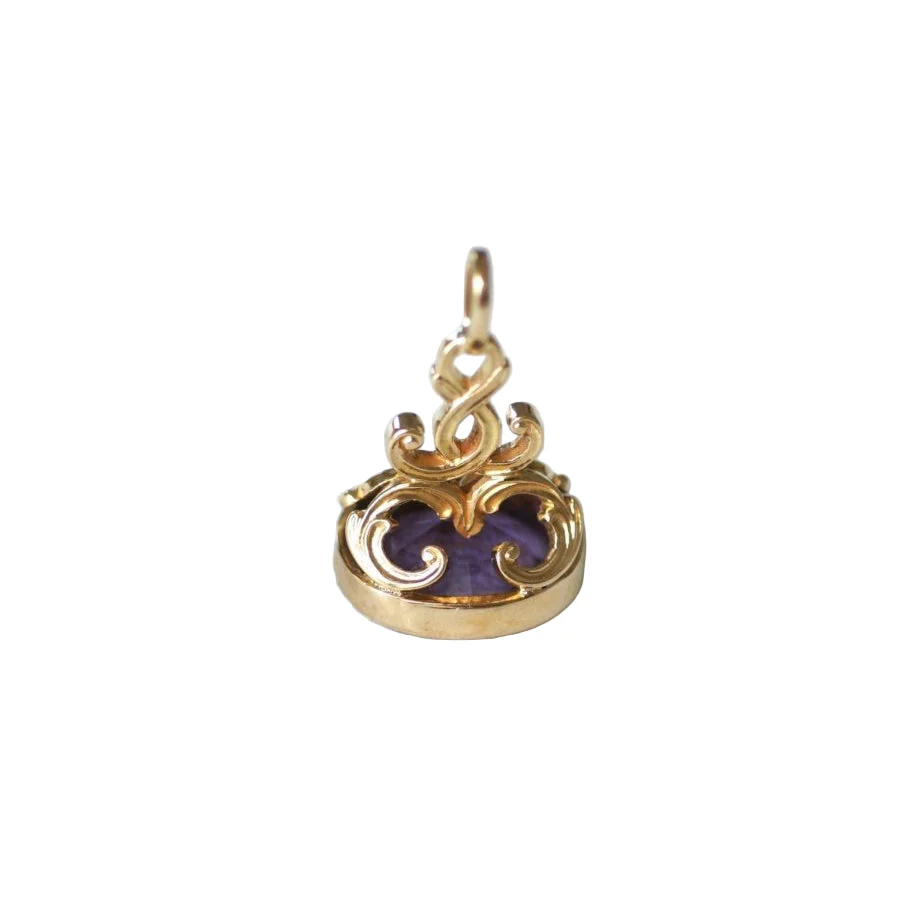 Pendentif  en or Jaune et améthyste - Image 6