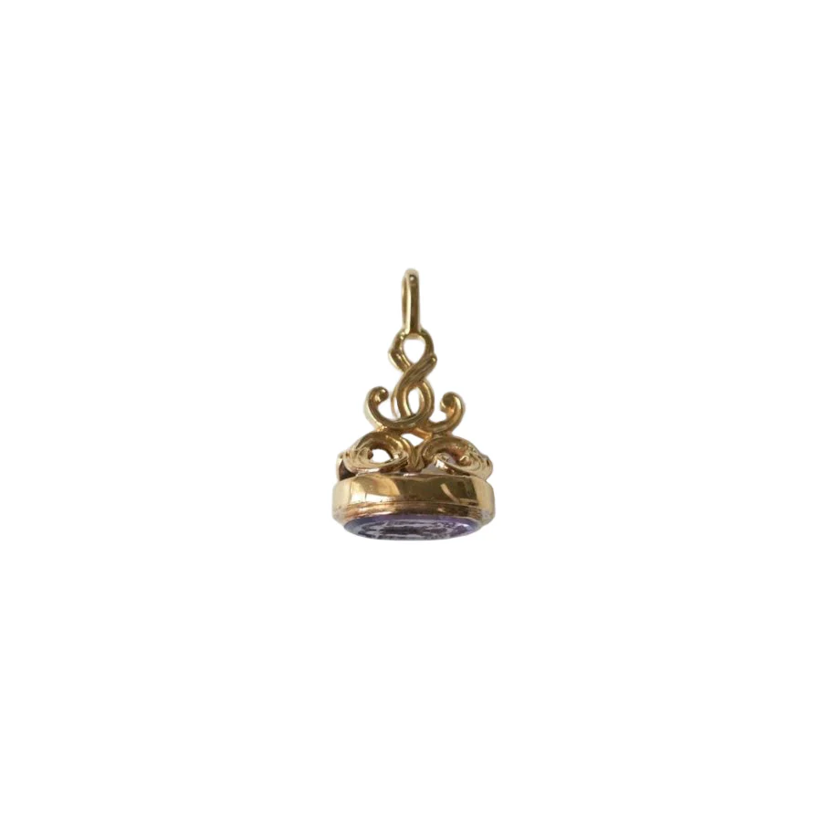 Pendentif  en or Jaune et améthyste - Image 7
