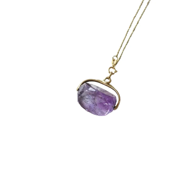 Pendentif en or jaune et améthyste - Image 9