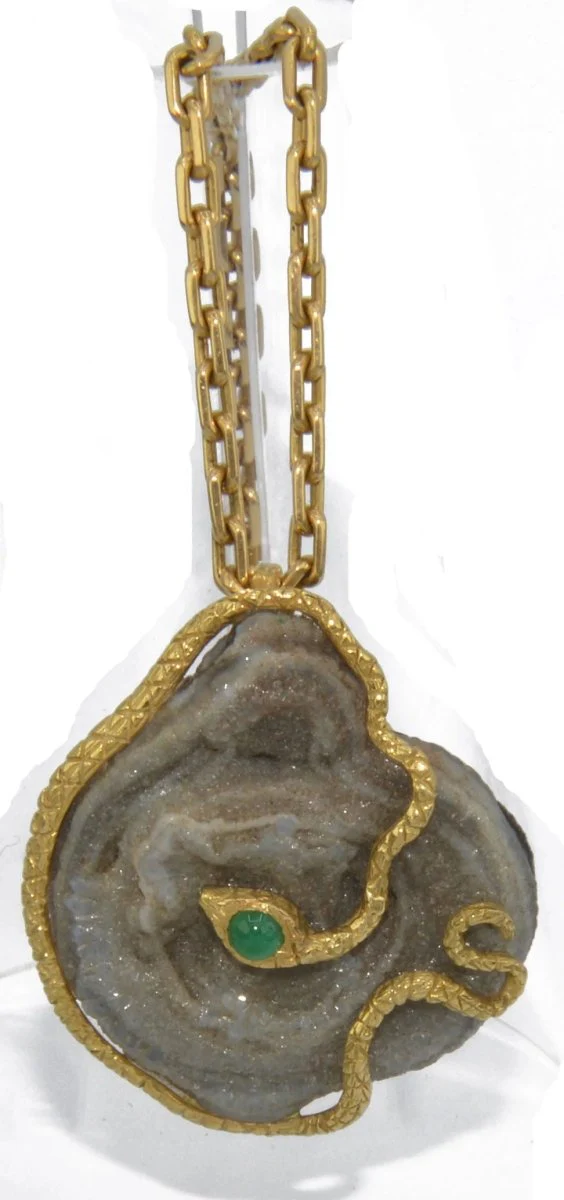 Pendentif serpent en or jaune - Image 4