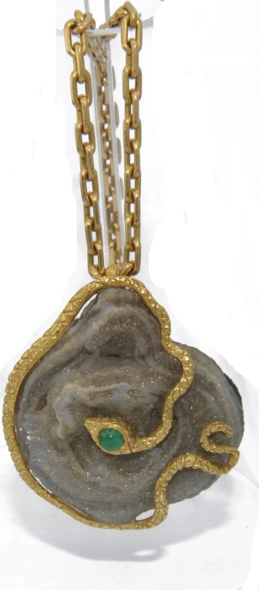 Pendentif serpent en or jaune - Image 5