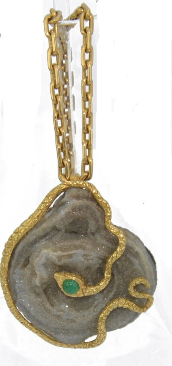 Pendentif serpent en or jaune - Image 6