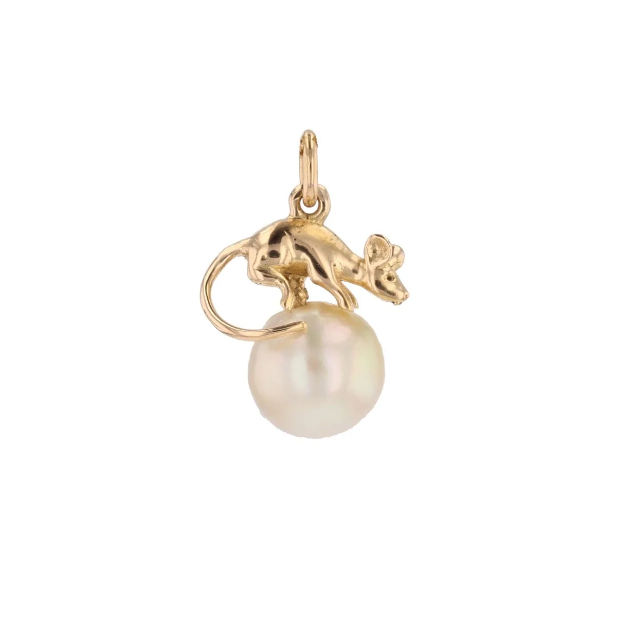 Pendentif en or jaune et perle