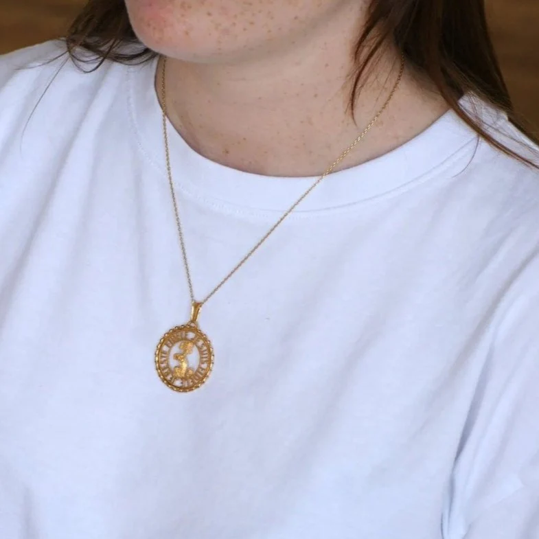Pendentif Or jaune Caniche Je Suis Fidèle Je Reste Fidèle - Image 2