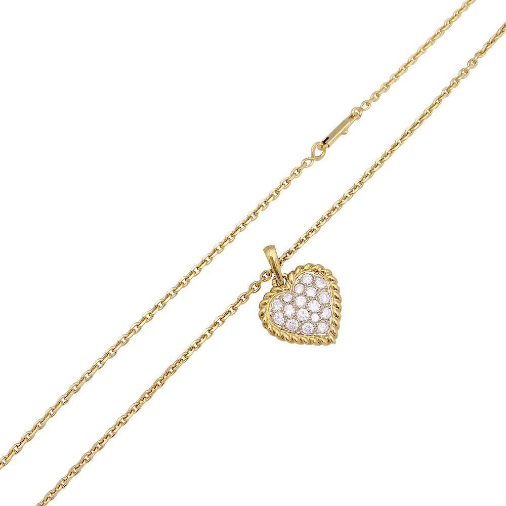 Pendentif VAN CLEEF & ARPELS "Coeur" en or jaune et diamant - Image 4