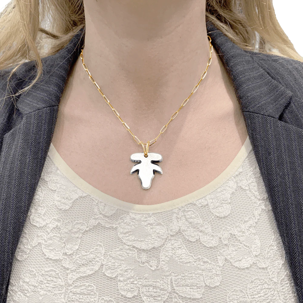 Collier Pendentif ZOLOTAS en or jaune et argent - Image 2