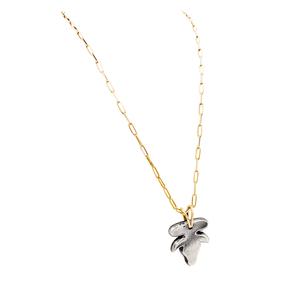 Collier Pendentif ZOLOTAS en or jaune et argent - Image 3