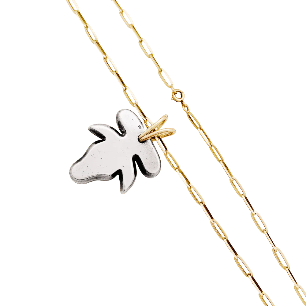 Collier Pendentif ZOLOTAS en or jaune et argent - Image 4