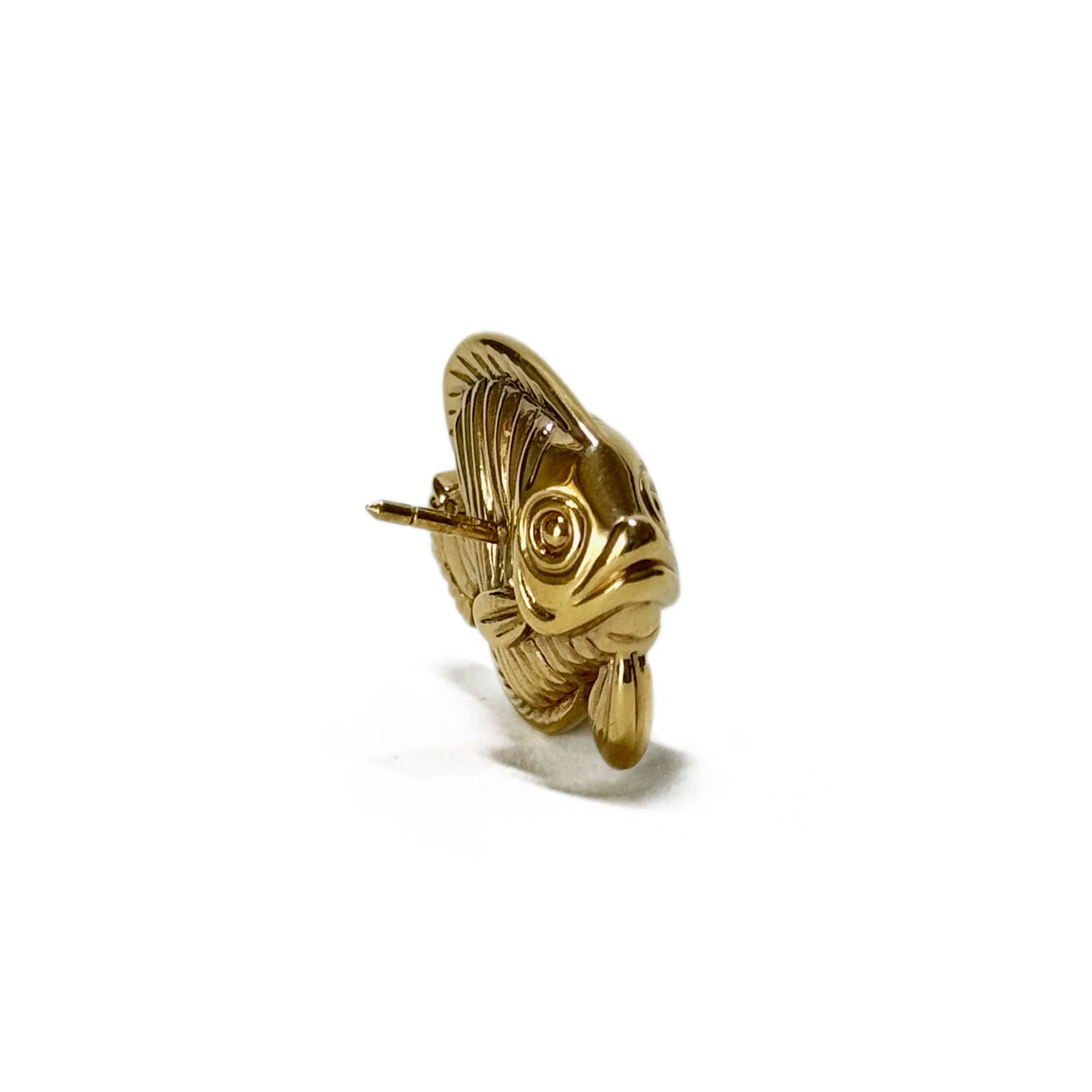 Broche poisson en or jaune - Image 5