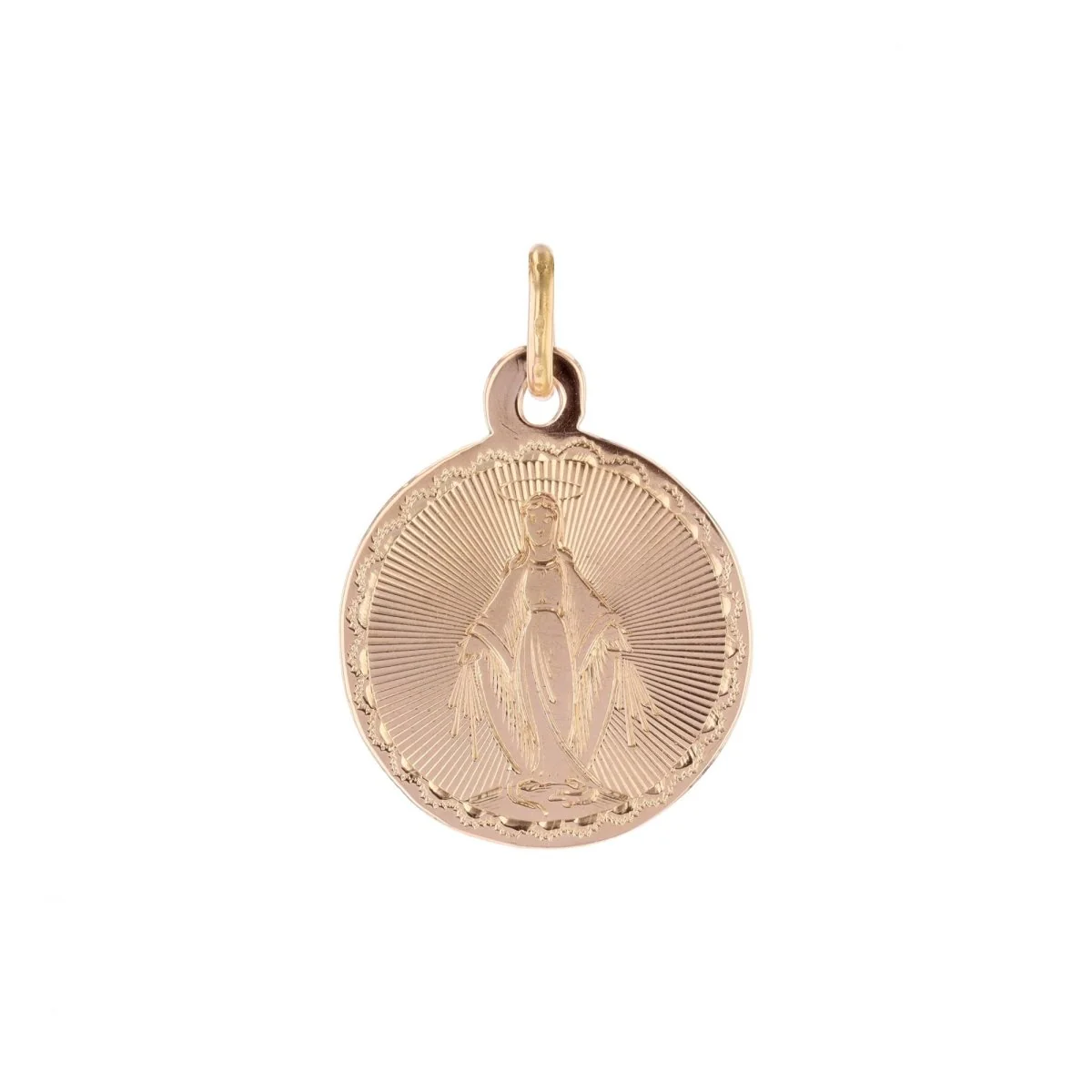 Pendentif Vierge miraculeuse en or rose