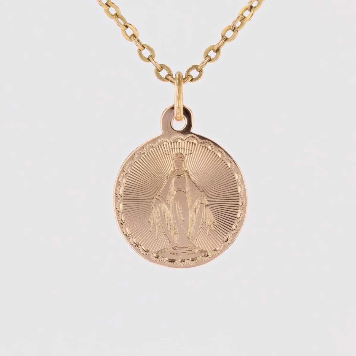 Pendentif Vierge miraculeuse en or rose - Image 10
