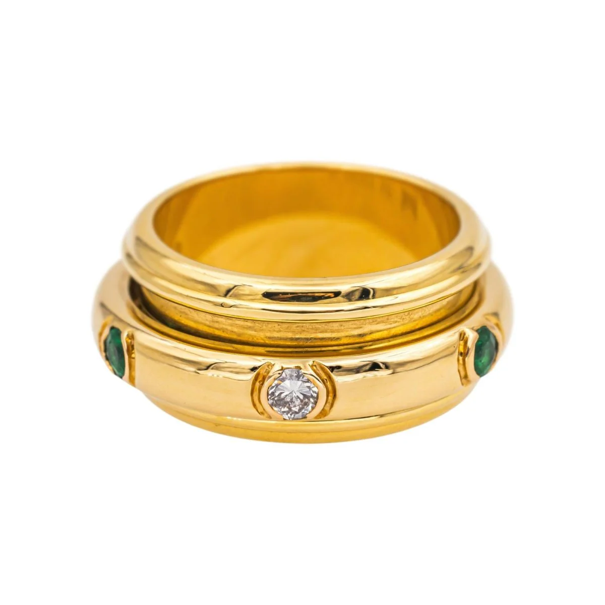 Bague Alliance PIAGET "Possession" en or jaune, émeraudes et diamants - Image 3