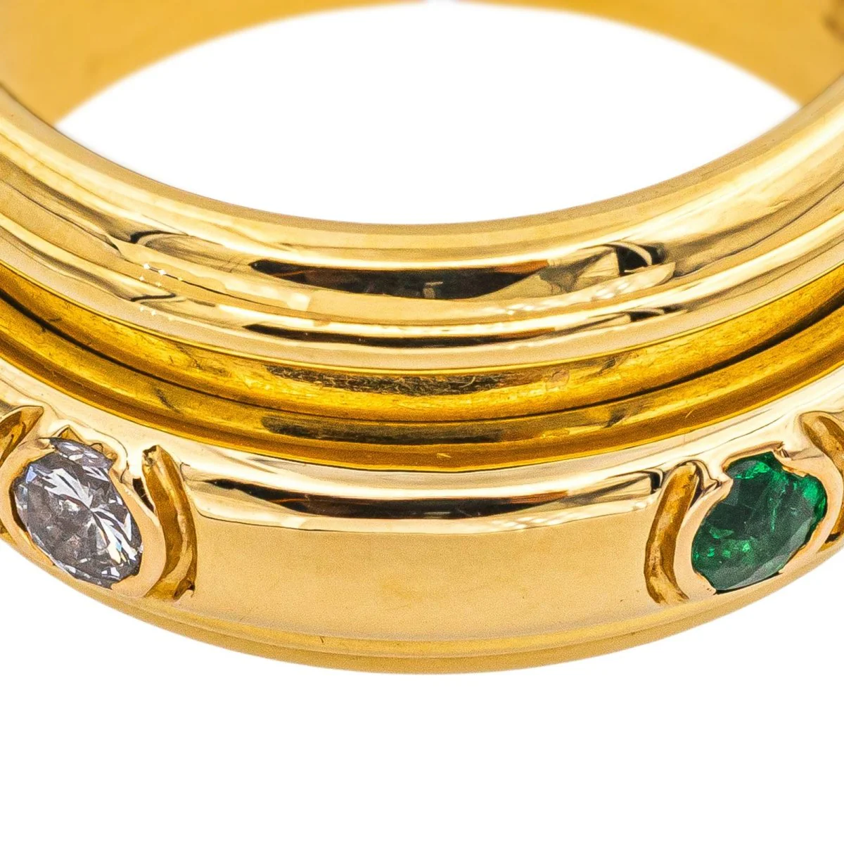 Bague Alliance PIAGET "Possession" en or jaune, émeraudes et diamants - Image 6