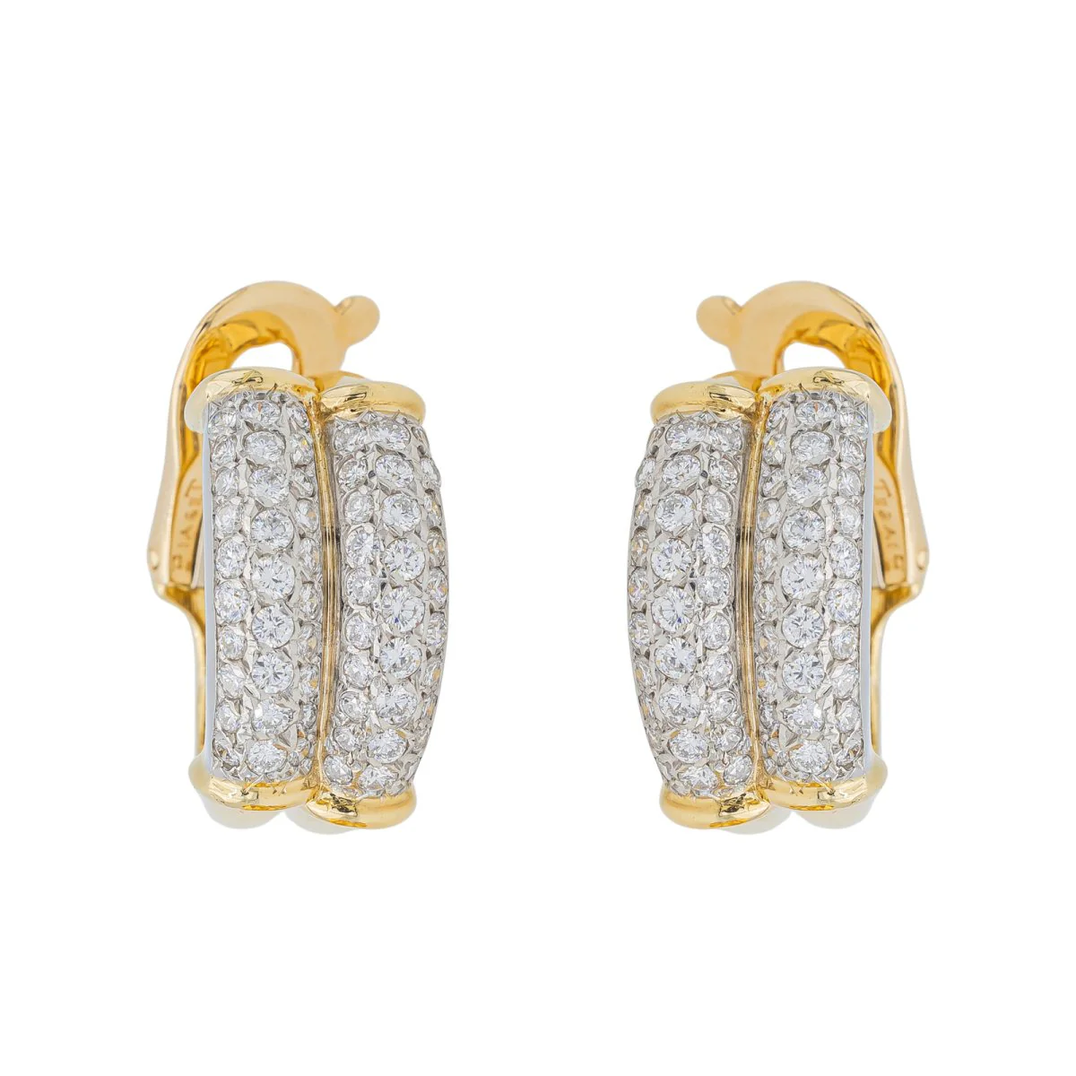 Piaget Boucles d'oreilles Créoles  Or jaune Diamant