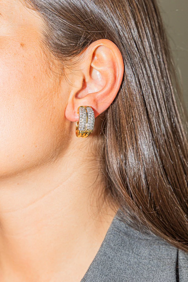 Piaget Boucles d'oreilles Créoles  Or jaune Diamant - Image 2