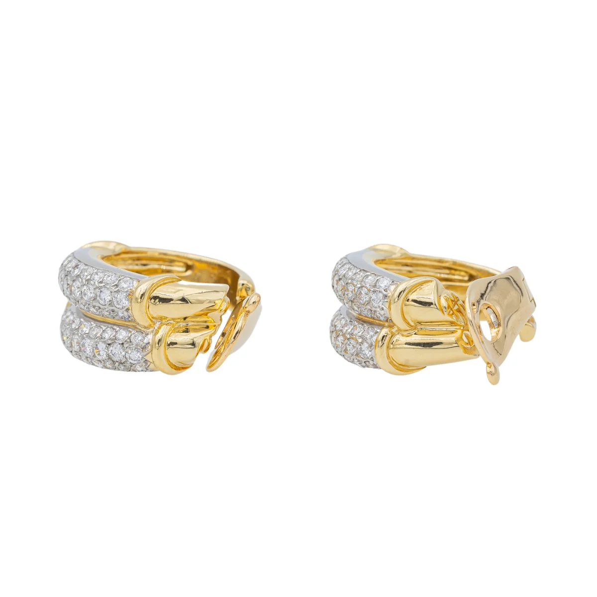 Piaget Boucles d'oreilles Créoles  Or jaune Diamant - Image 4