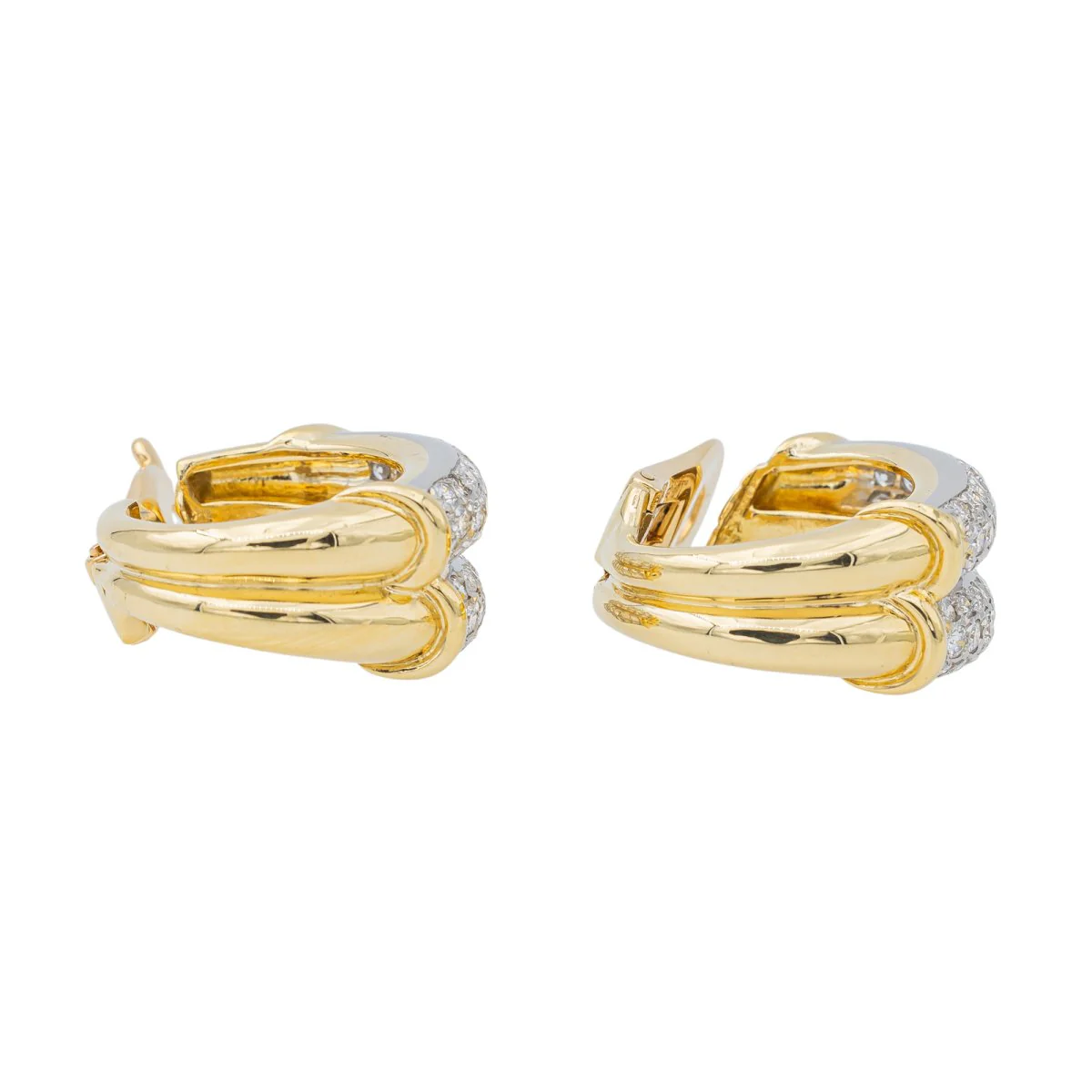 Piaget Boucles d'oreilles Créoles  Or jaune Diamant - Image 7