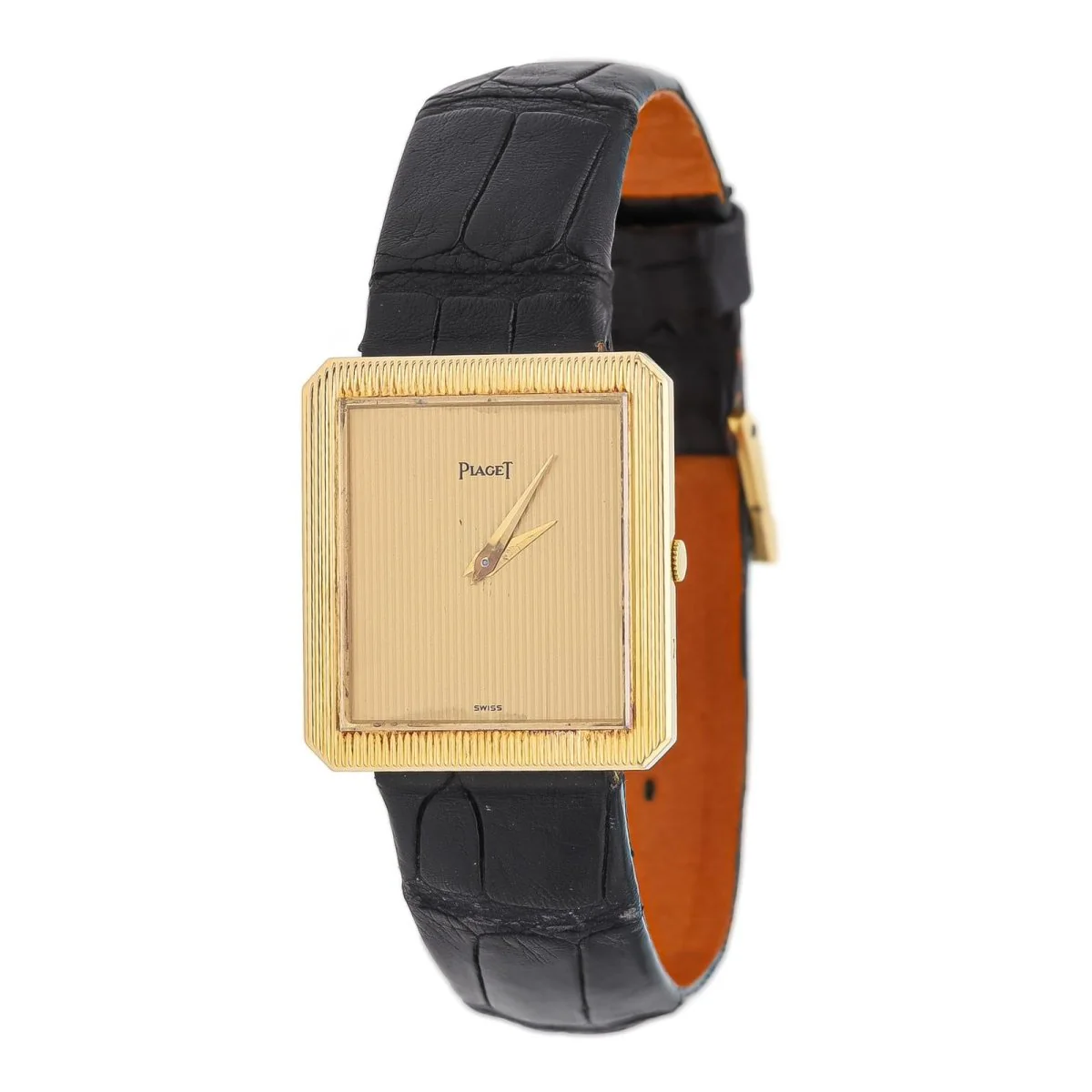 Montre PIAGET en or jaune et cuir