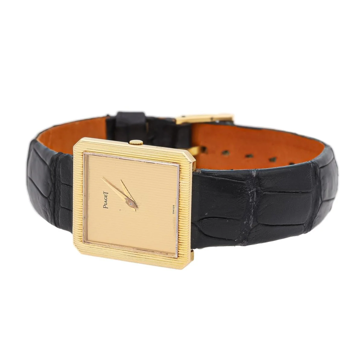 Montre PIAGET en or jaune et cuir - Image 3