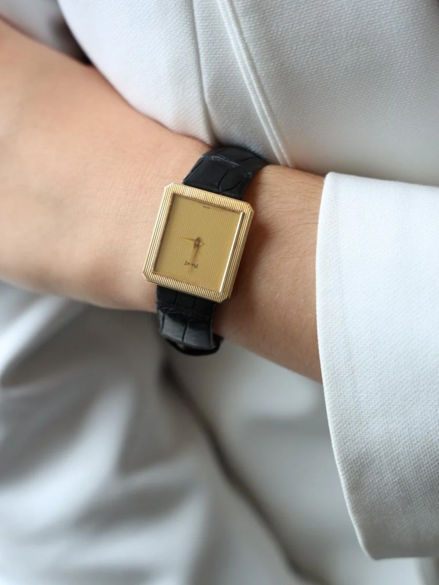 Montre PIAGET en or jaune et cuir - Image 7
