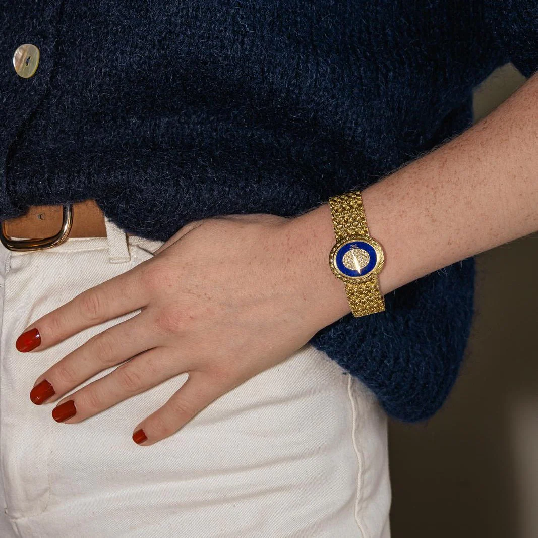 Montre PIAGET en or jaune, lapis-lazuli et diamants - Image 2