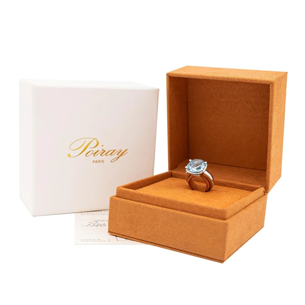 Bague Cocktail POIRAY "Filles Antik" en or blanc et topaze - Image 8