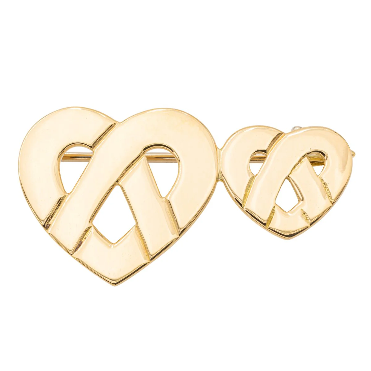 Poiray Broche Cœur entrelacé Or jaune