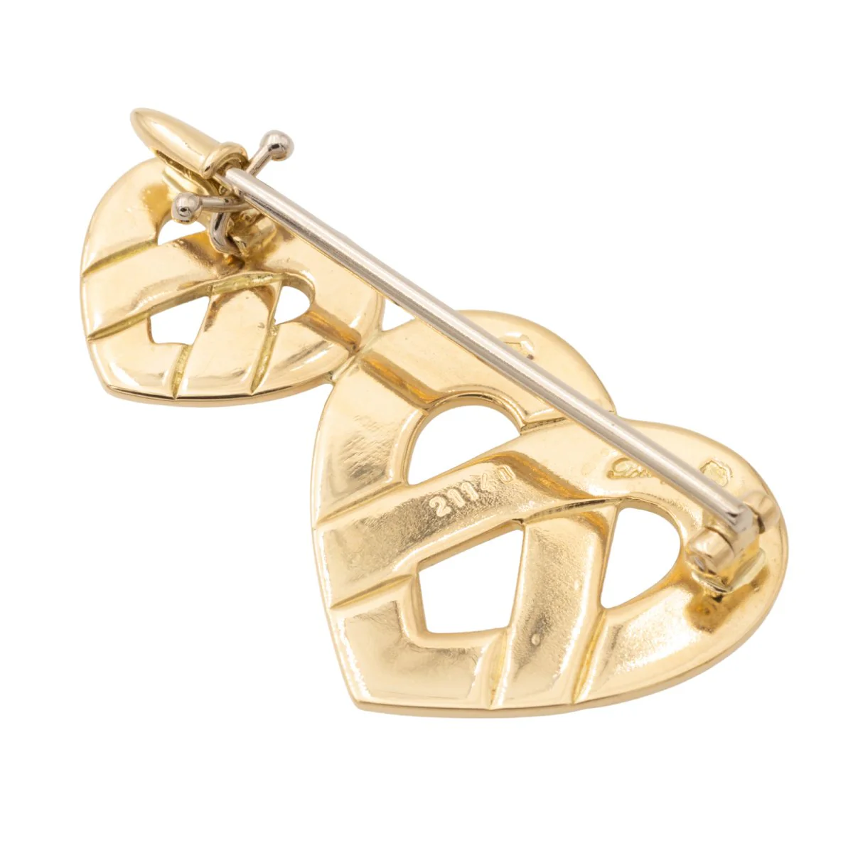Poiray Broche Cœur entrelacé Or jaune - Image 3