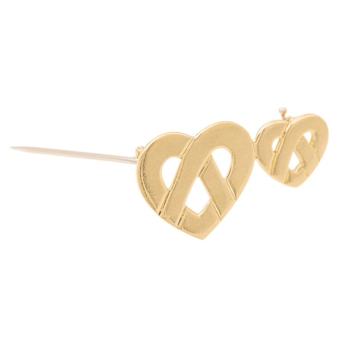 Poiray Broche Cœur entrelacé Or jaune - Image 4