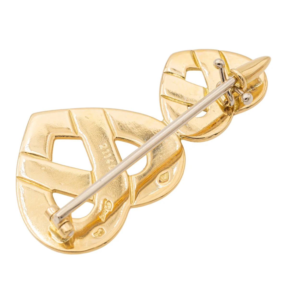 Poiray Broche Cœur entrelacé Or jaune - Image 6