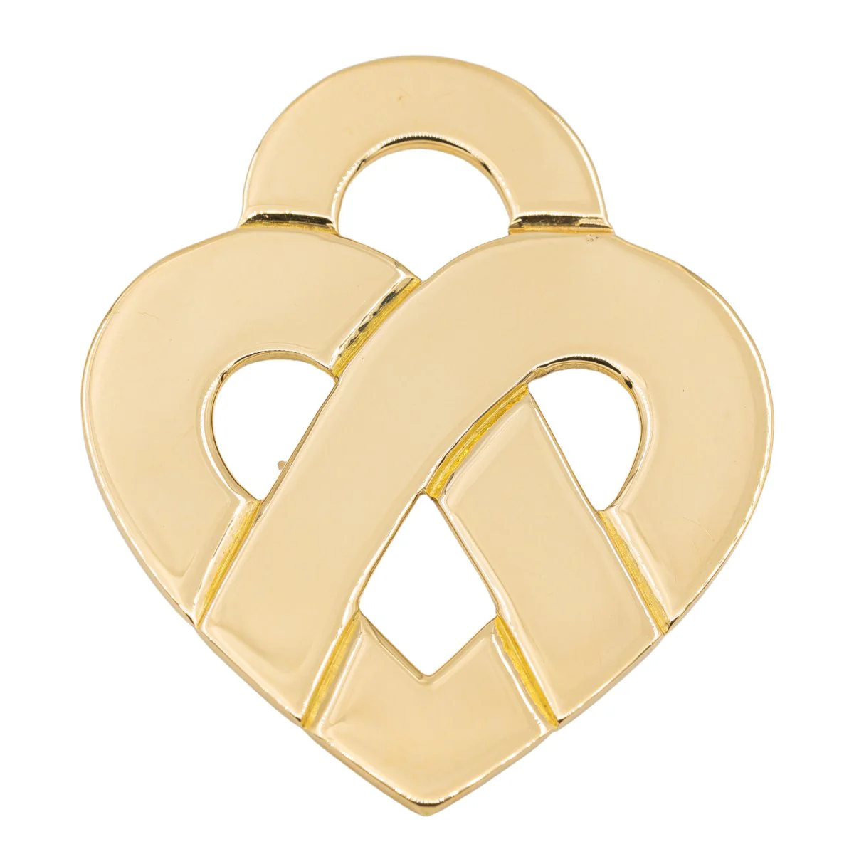 Poiray Pendentif Cœur entrelacé Or jaune