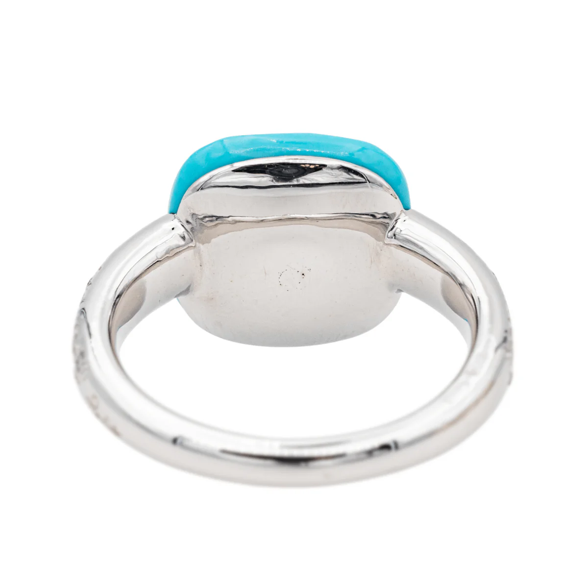 Bague POMELLATO "Capri" en or blanc, turquoise et diamants - Image 5