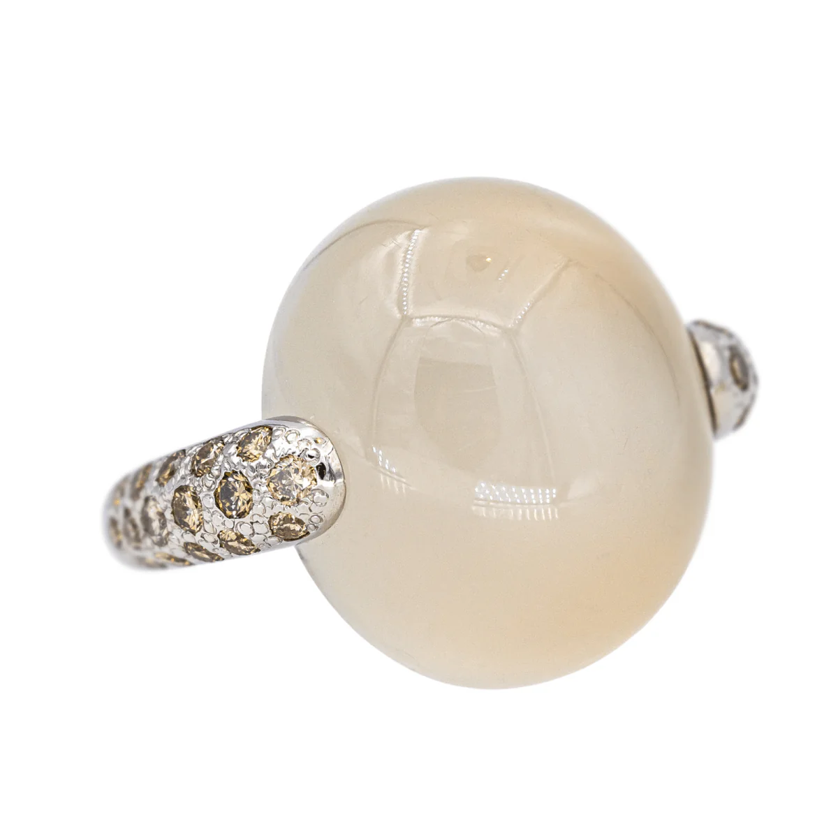 Bague Cocktail POMELLATO "Luna" en or blanc, pierre de lune et diamants - Image 8