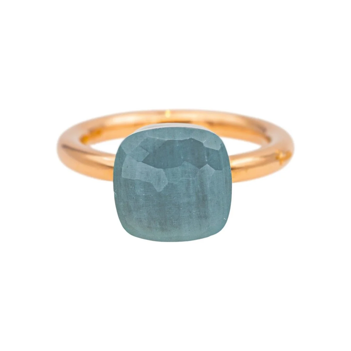 Bague Solitaire POMELLATO "Nudo Classic" en or rose et topaze