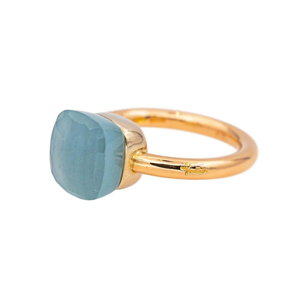 Bague Solitaire POMELLATO "Nudo Classic" en or rose et topaze - Image 4