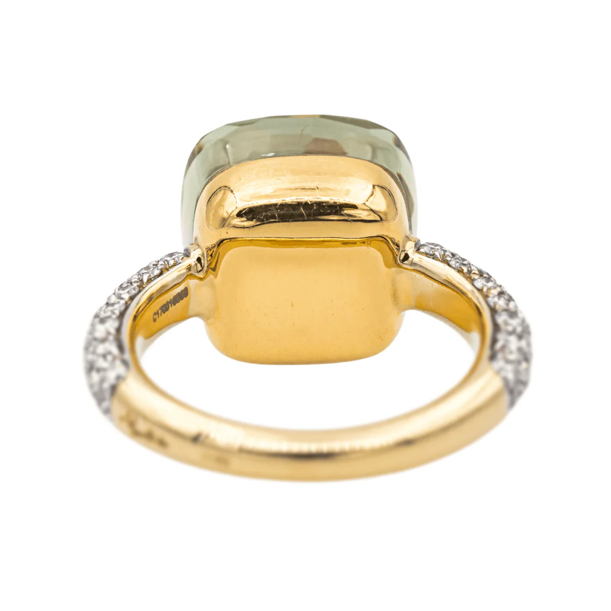 Bague POMELLATO "Nudo" en or rose, prasiolite et diamants - Image 6