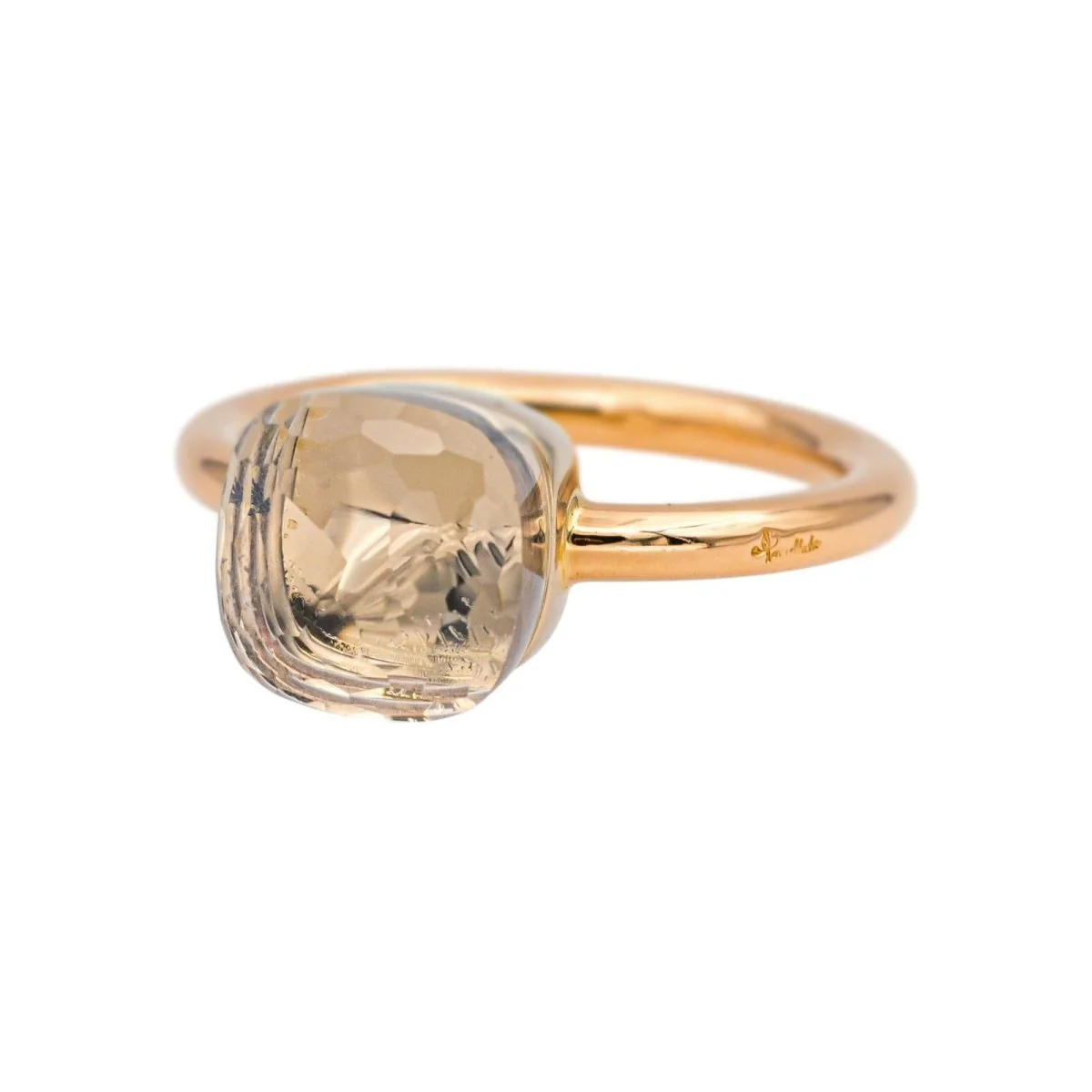 Bague Solitaire POMELLATO "Nudo" en or rose et topaze - Image 3
