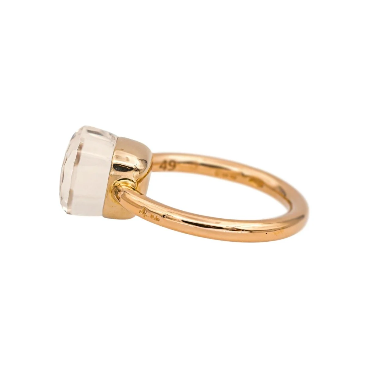 Bague Solitaire POMELLATO "Nudo" en or rose et topaze - Image 4