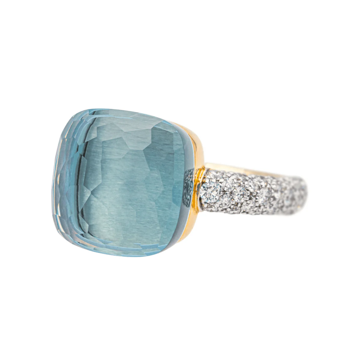 Bague POMELLATO "Nudo" en or rose, or blanc, topaze et diamants - Image 3