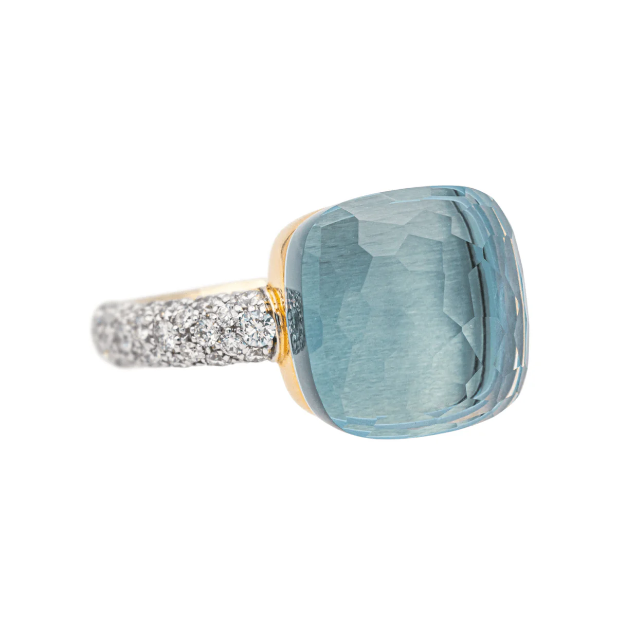 Bague POMELLATO "Nudo" en or rose, or blanc, topaze et diamants - Image 5
