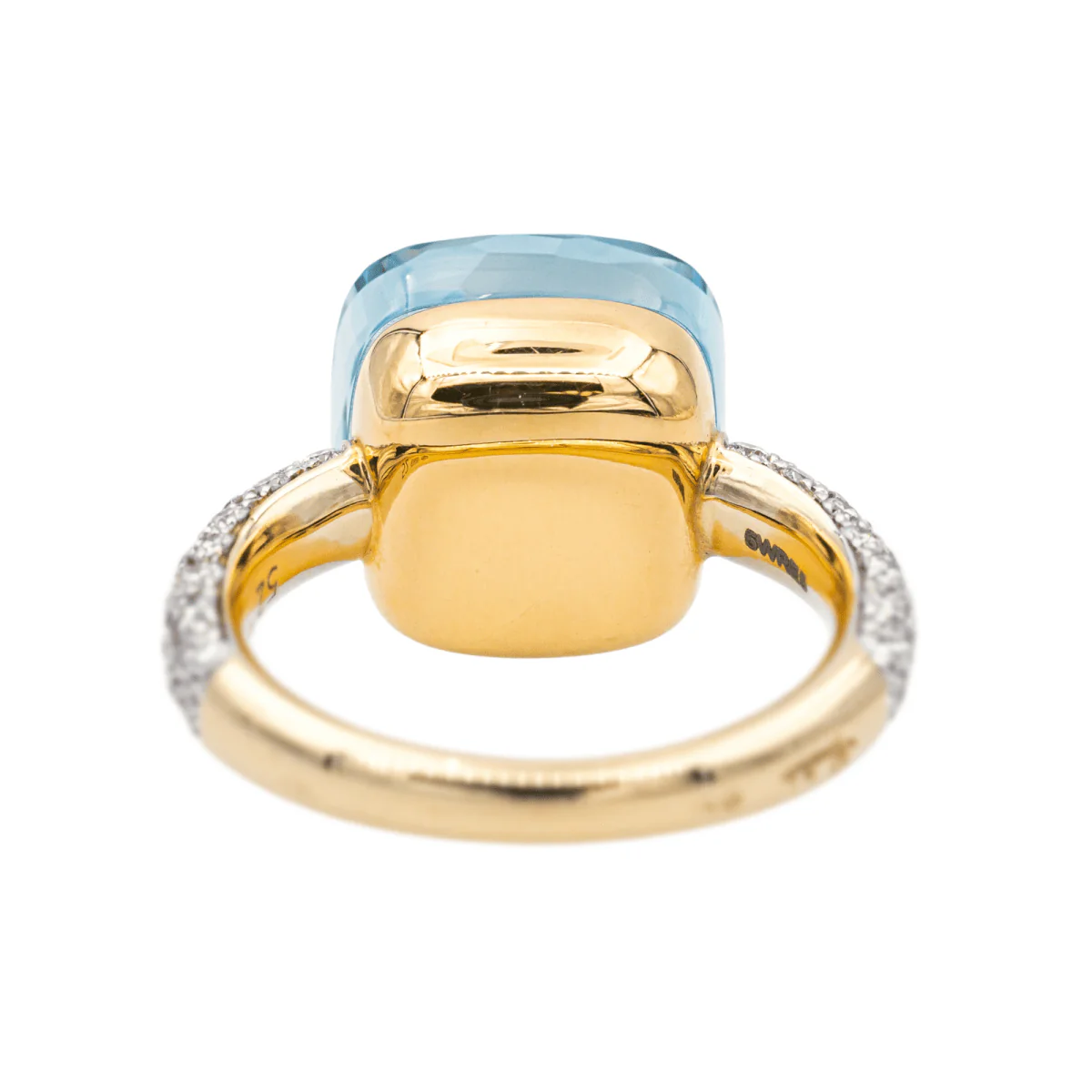 Bague POMELLATO "Nudo" en or rose, or blanc, topaze et diamants - Image 6